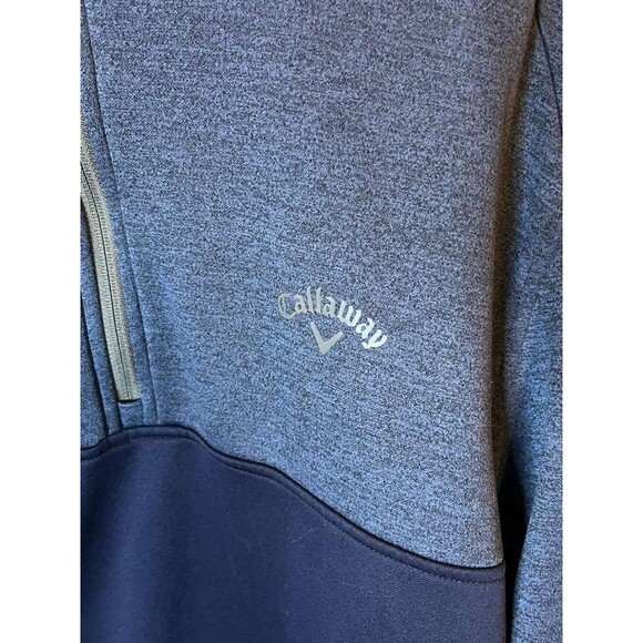 Callaway Mens XL Navy Blue Quarter Zip Golf Pullover Sweatshirt - Picture 4 of 6